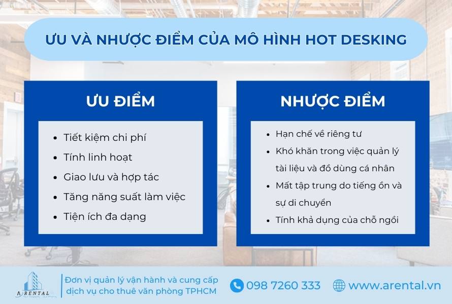 Tổng hợp ưu - nhược điểm của hot desking.