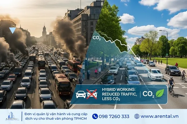 Hybrid working đóng góp cho sự phát triển bền vững.