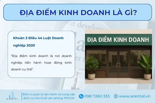 Định nghĩa về địa điểm kinh doanh theo quy định của pháp luật Việt Nam.