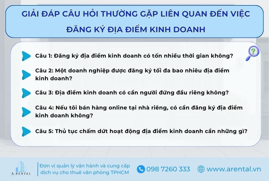 Giải đáp các câu hỏi thường gặp về chủ đề: "Khi nào phải đăng ký địa điểm kinh doanh".