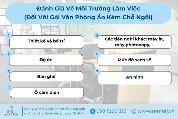 Kinh nghiệm đánh giá về môi trường làm việc khi chọn thuê gói văn phòng ảo kèm chỗ ngồi.