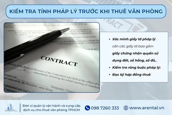 Các vấn đề cần lưu ý về tính pháp lý trước khi thuê văn phòng.