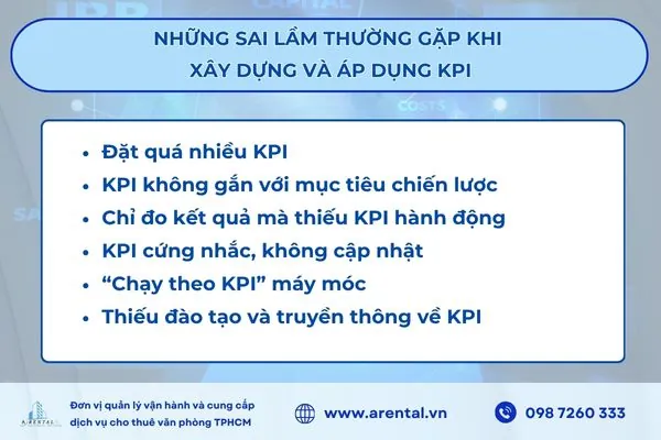 Các sai lầm cần tránh khi triển khai KPI trong doanh nghiệp.