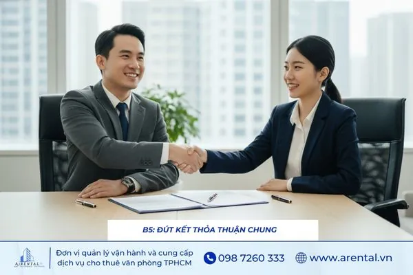 đút kết thỏa thuận chung và chốt nội dung sau khi đàm phán.