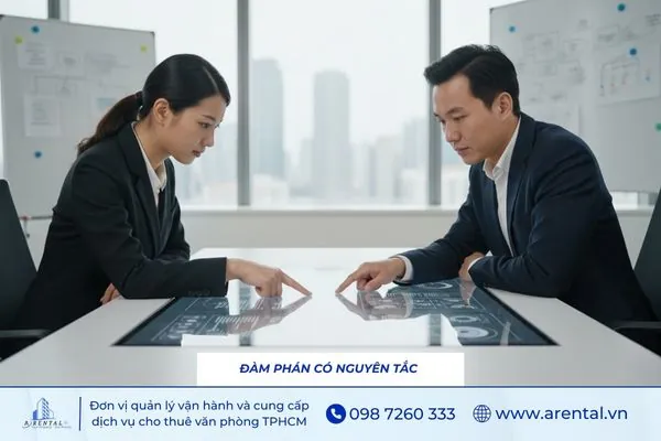 Đàm phán có nguyên tắc dựa trên tiêu chí khách quan và lợi ích đôi bên.