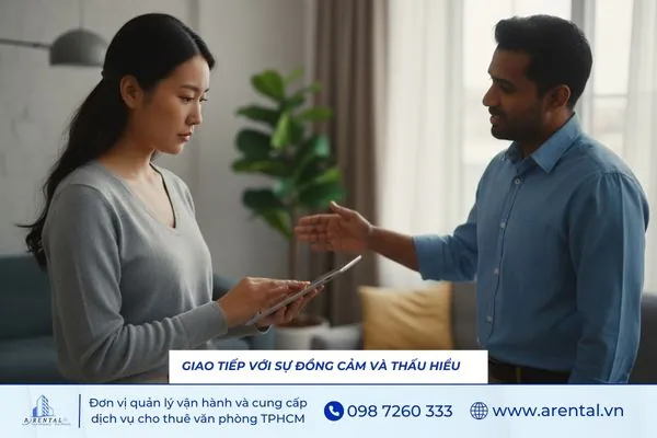 Giao tiếp bằng sự đồng cảm và thấu hiểu để tăng gắn kết.