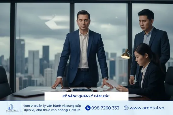 Nhà lãnh đạo đang kiểm soát cảm xúc khi xử lý tình huống căng thẳng