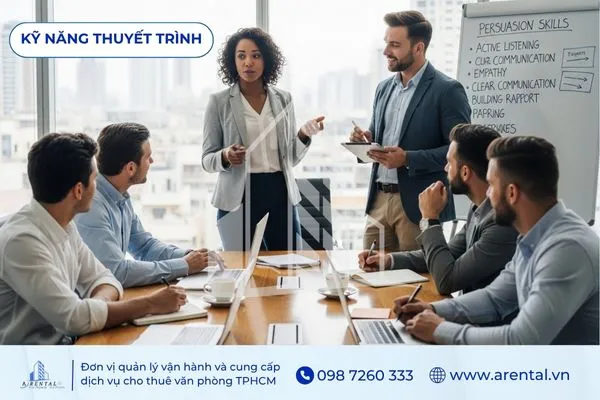 Kỹ năng thuyết trình, một trong các loại kỹ năng mềm quan trọng.