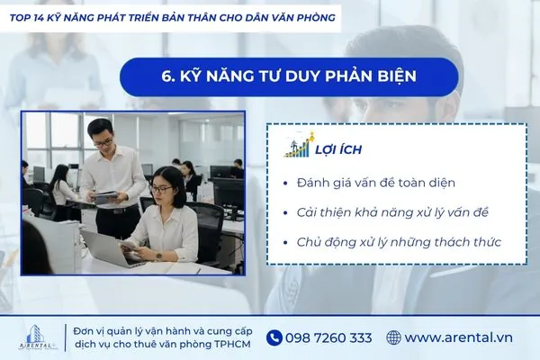 Phát triển tư duy phản biện để nâng cao khả năng giải quyết vấn đề trong công việc.