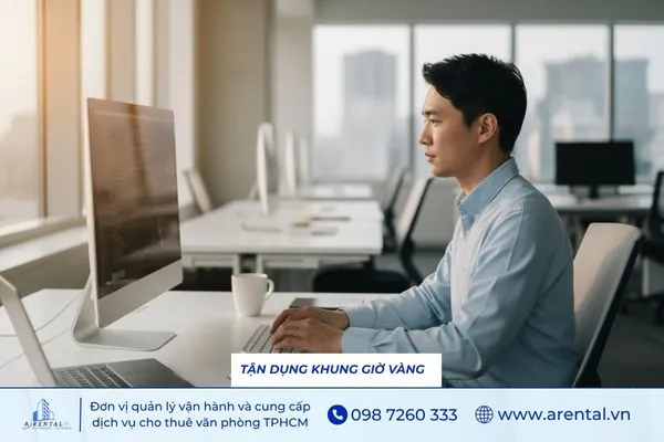 Làm việc vào thời điểm tập trung cao nhất trong ngày để tối đa hóa hiệu suất.