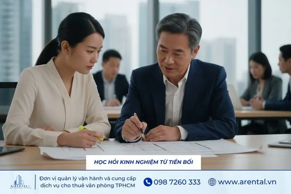 Việc học hỏi kinh nghiệm từ tiền bối để nâng cao kỹ năng thuyết phục trong công việc.