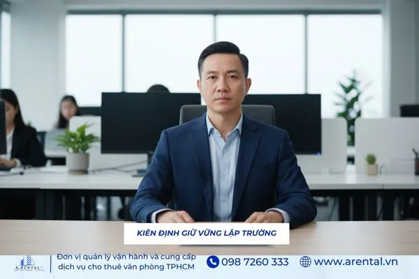 Sự kiên định giữ vững lập trường khi thuyết phục trong môi trường công sở.