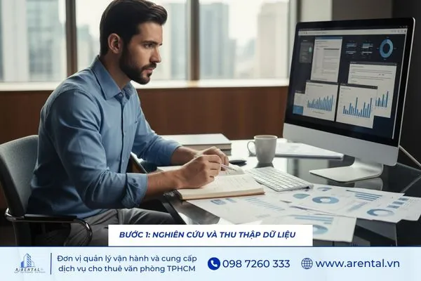 Bước nghiên cứu và thu thập dữ liệu để chuẩn bị bài thuyết trình hiệu quả.