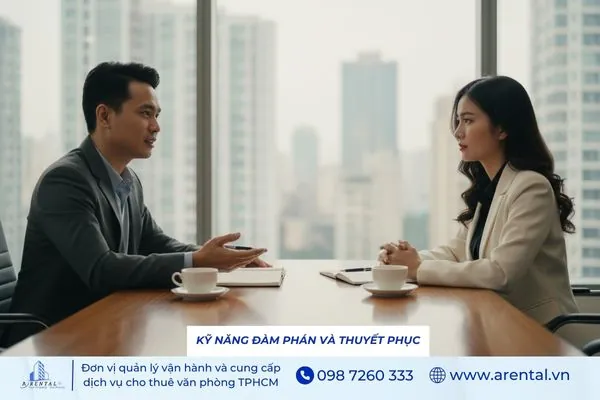 Kỹ năng đàm phán và thuyết phục để giao tiếp hiệu quả trong công việc.