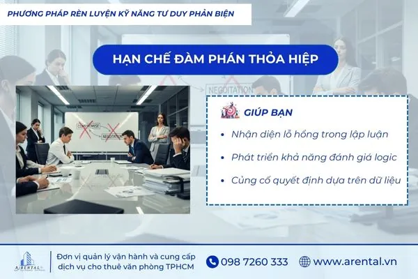 Hạn chế đàm phán thỏa hiệp để rèn luyện tư duy phản biện trong công việc văn phòng