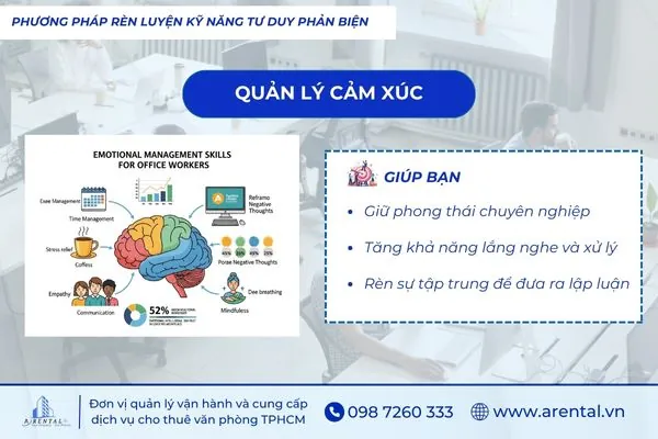 Quản lý cảm xúc trong công việc văn phòng để tư duy phản biện hiệu quả và đưa ra lập luận rõ ràng