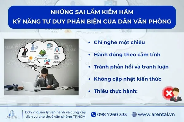 Các thói quen làm giảm tư duy phản biện trong công việc