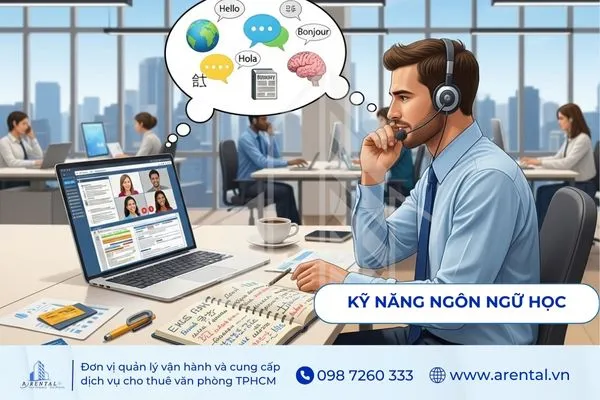 Kỹ năng ngôn ngữ học giúp nhân viên văn phòng tăng tính thích nghi và nghiên cứu công việc dễ dàng hơn.