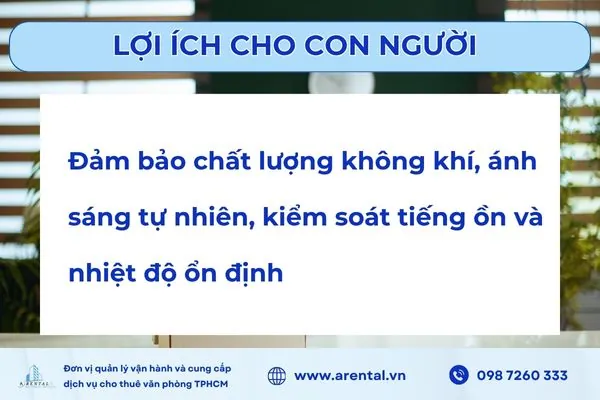 Lợi ích người dùng trong tòa nhà LEED.