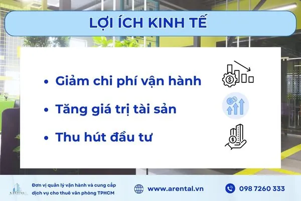 Lợi ích kinh tế của tòa nhà đạt chứng chỉ LEED.