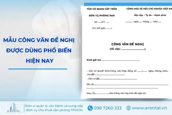 Mẫu công văn đề nghị chuẩn dùng phổ biến hiện nay.
