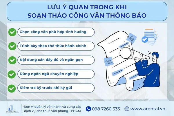 Lưu ý quan trọng cần nắm khi soạn thảo mẫu công văn thông báo cho khách hàng.