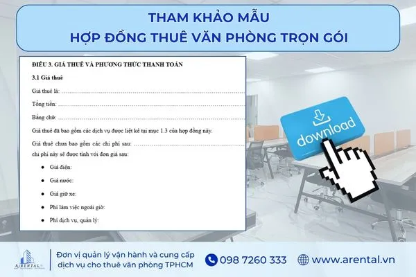 Hợp đồng cho thuê văn phòng trọn gói.