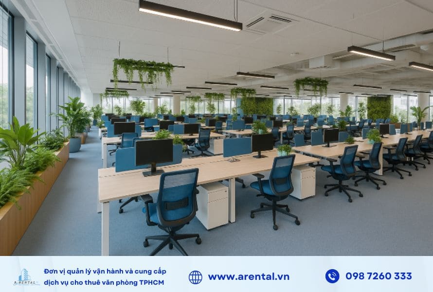 Mẫu thiết kế văn phòng cho thuê với diện tích 700m2.