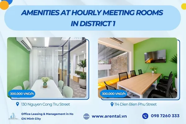 Exterior view of the hourly meeting room branch located at 114 Dien Bien Phu District 1.