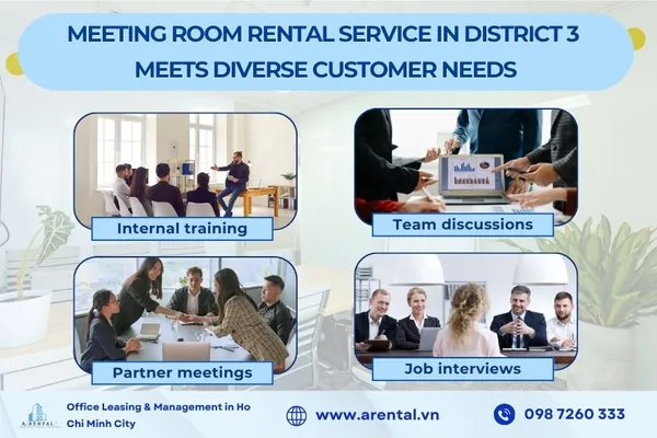 Versatile meeting room in District 3 suitable for training workshops and seminars.