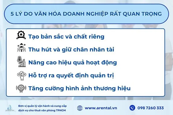 5 lý do văn hóa doanh nghiệp rất quan trọng.