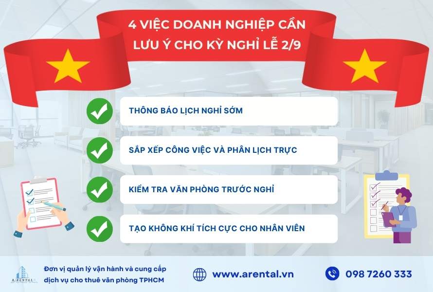 4 việc doanh nghiệp cần lưu ý khi nghỉ lễ 2/9.