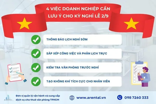 4 việc doanh nghiệp cần lưu ý khi nghỉ lễ 2/9.