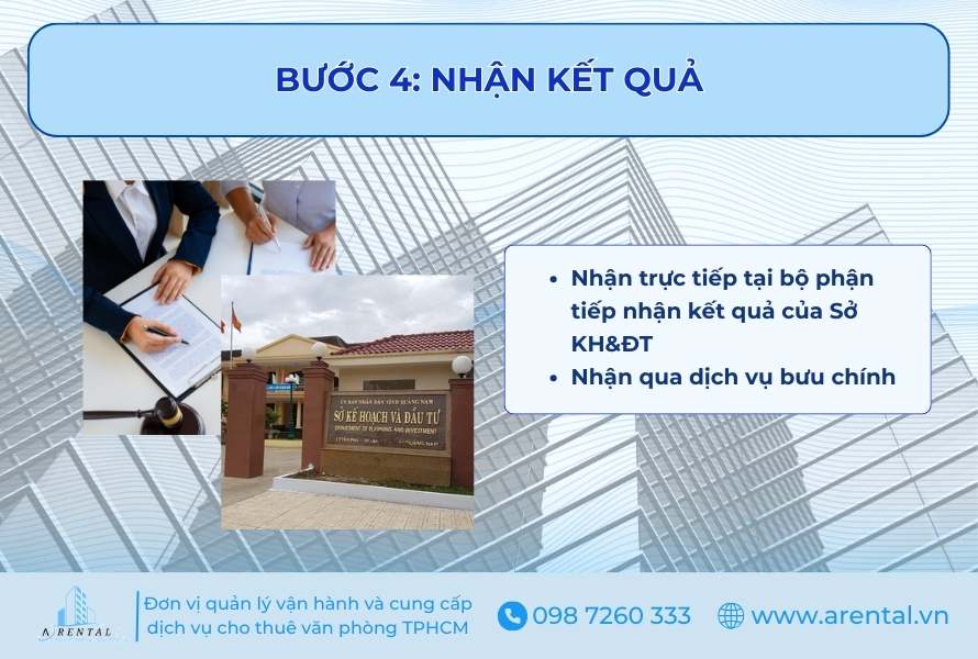Nhận kết quả thay đổi người đứng đầu văn phòng đại diện.