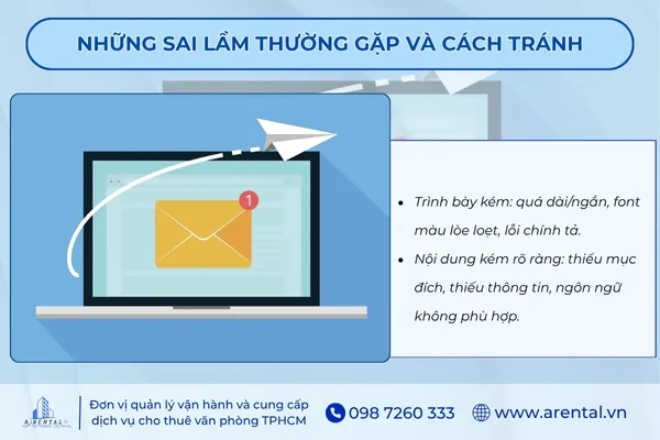 Một số sai lầm thường gặp khi gửi email.