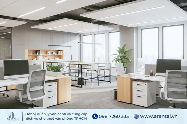 Xu hướng thiết kế văn phòng tối giản hiện nay với nội thất đơn giản, tinh gọn.