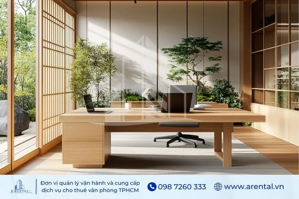 Xu hướng thiết kế văn phòng Zen, đề cao sự tĩnh lặng và tập trung.