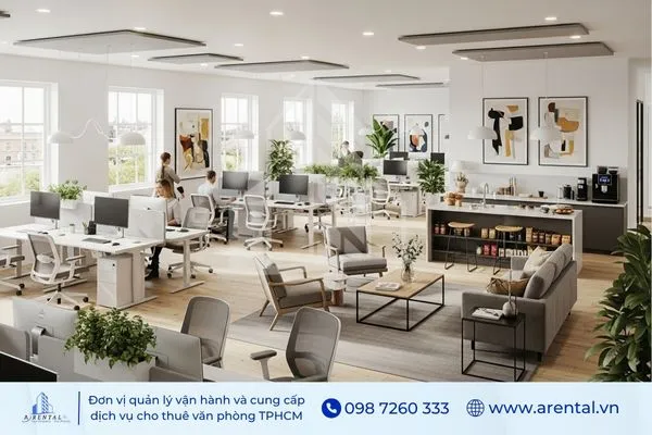 Phong cách thiết kế văn phòng Hàn Quốc, tối giản nhưng năng động.