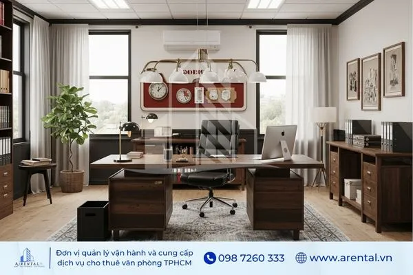 Phong cách thiết kế văn phòng Retro gợi nhớ thập niên trước, mang nét hoài niệm và tinh tế.