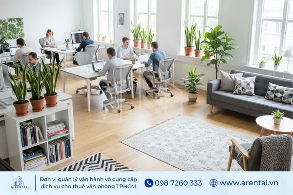 Phong cách thiết kế văn phòng thoải mái, thân thiện và sáng tạo.