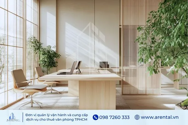 Phong cách thiết kế văn phòng Zen, mang tinh thần thiền định và cân bằng.