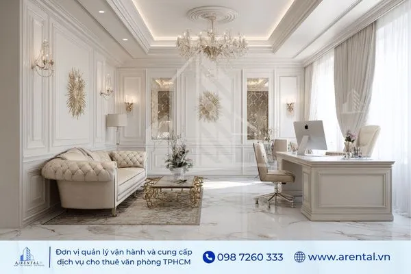 Xu hướng thiết kế văn phòng tân cổ điển trang nhã và sang trọng.