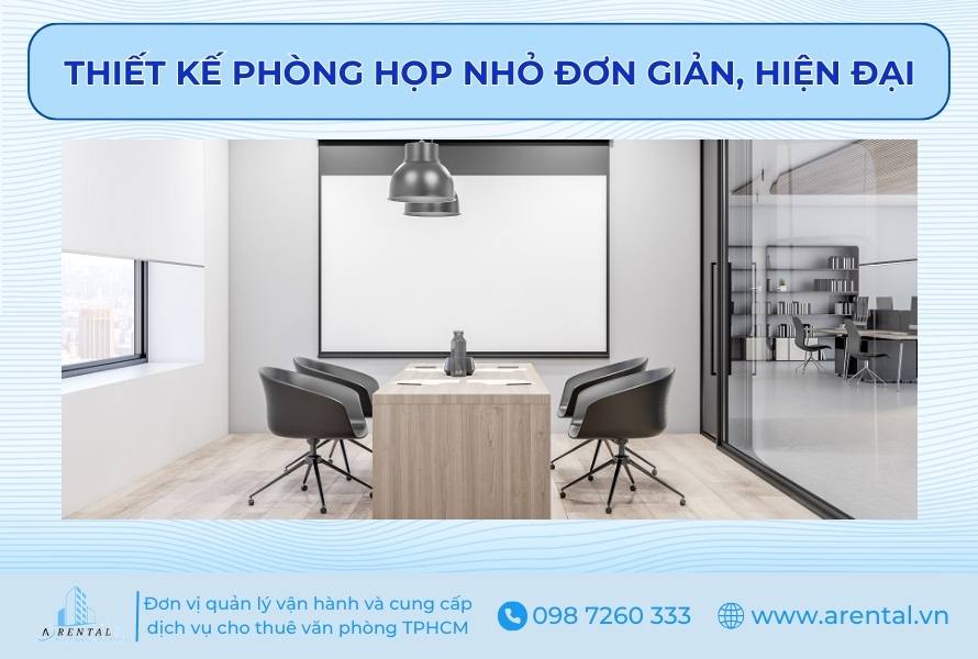 Mẫu thiết kế phòng họp nhỏ đơn giản, hiện đại.