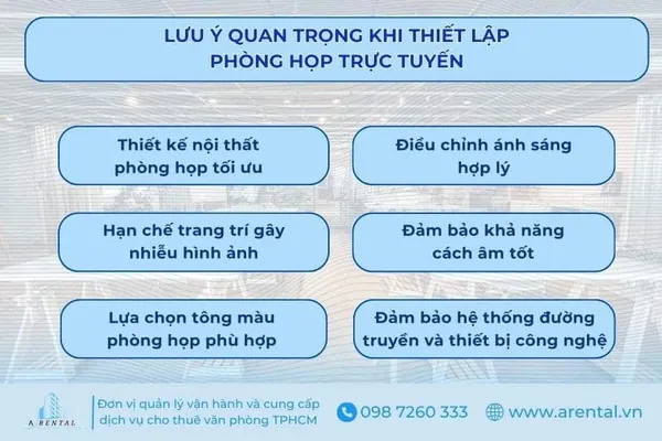 6 lưu ý quan trọng khi thiết kế không gian phòng họp trực tuyến.