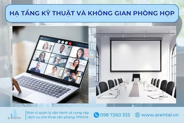 Chuẩn bị hạ tầng kỹ thuật và không gian văn phòng tổ chức họp trực tuyến.