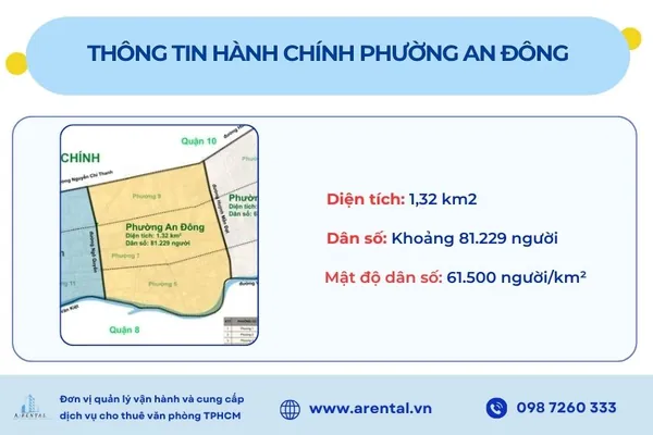 Bản đồ và thông tin hành chính phường An Đông.