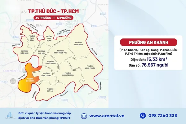 Bản đồ hành chính phường An Khánh 2025.