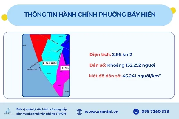 Bản đồ và thông tin hành chính phường Bảy Hiền sau sáp nhập.