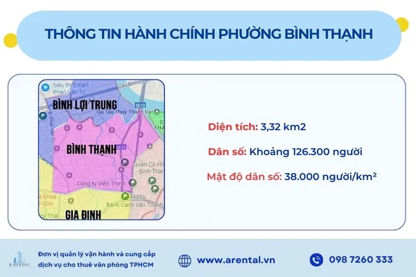 Bản đồ và thông tin hành chính phường Bình Thạnh sau sáp nhập.
