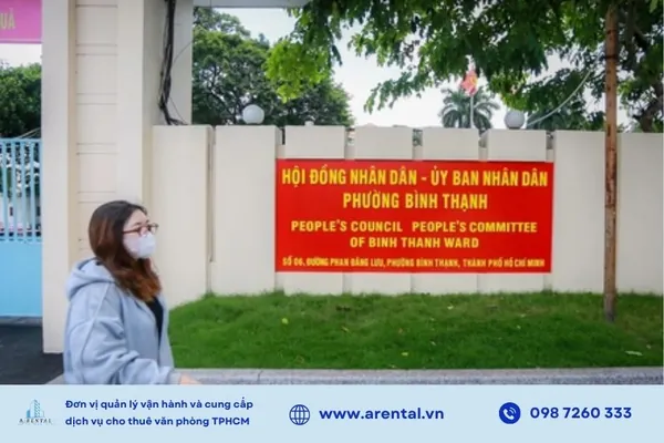 Trụ sở UBND phường Bình Thạnh.